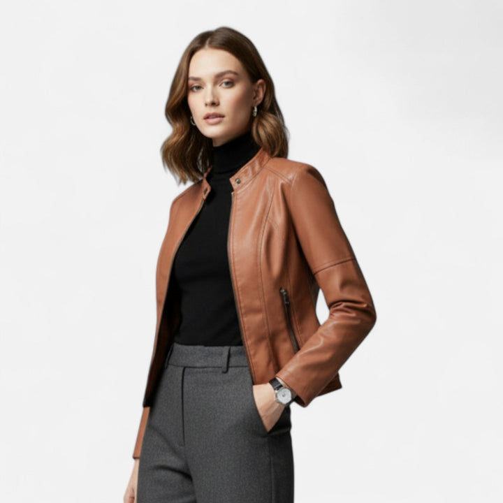 Roselains | Women’s Leather Jacket– Heritage Chic