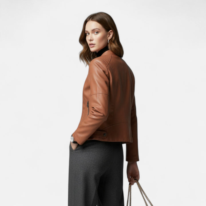 Roselains | Women’s Leather Jacket– Heritage Chic