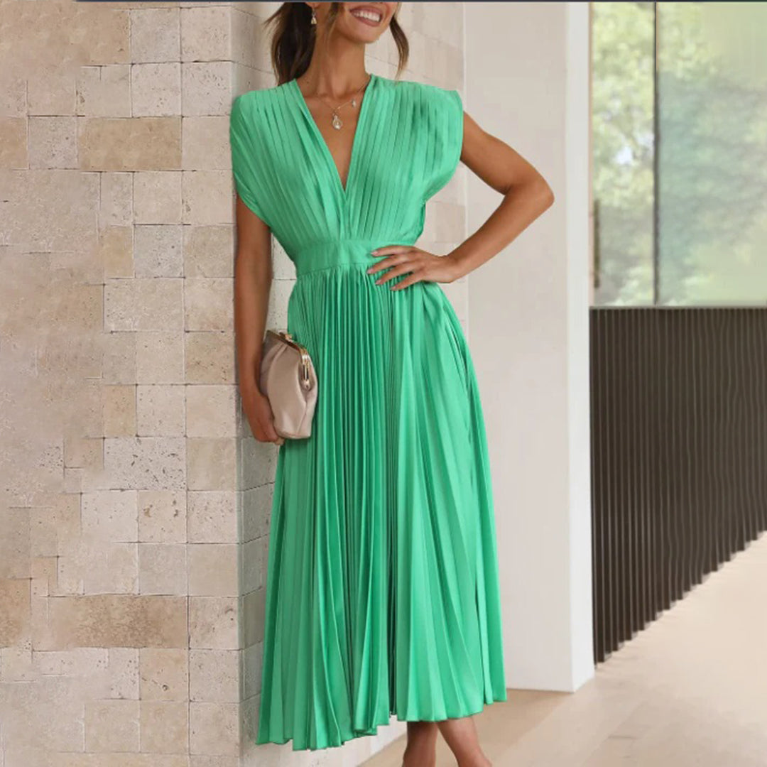 Violet & Grace™ | Timeless Pleated Midi Dress