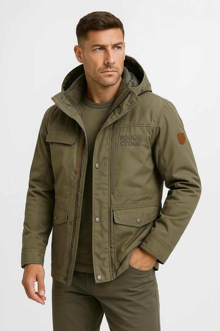 Men's Insulated Waterproof Puffer Jacket for Outdoor Activities