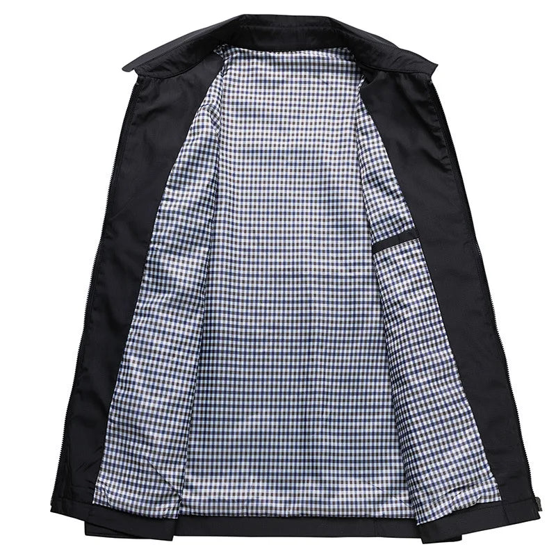 Men's Jacket in Cotton Slim Design for Outdoor Activities