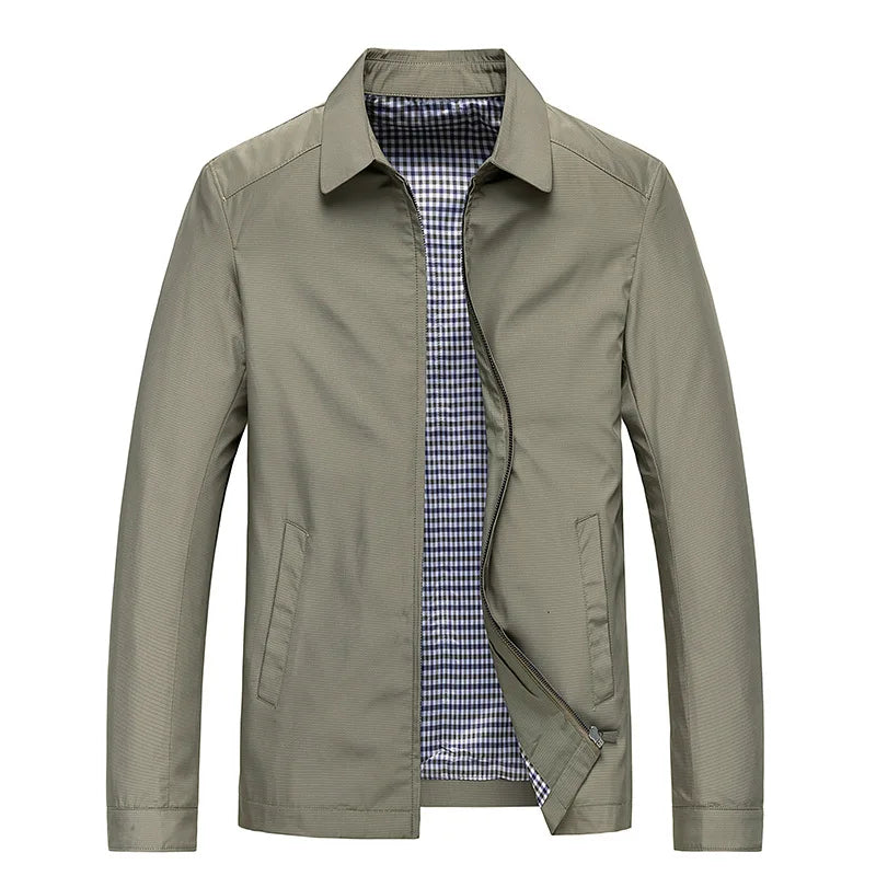 Men's Jacket in Cotton Slim Design for Outdoor Activities