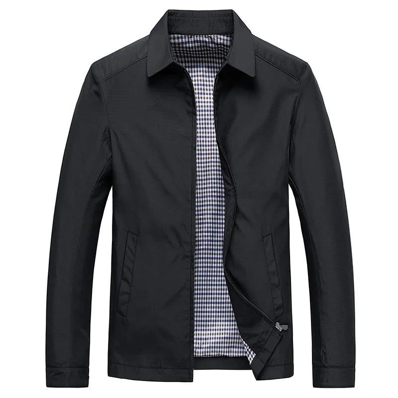 Men's Jacket in Cotton Slim Design for Outdoor Activities
