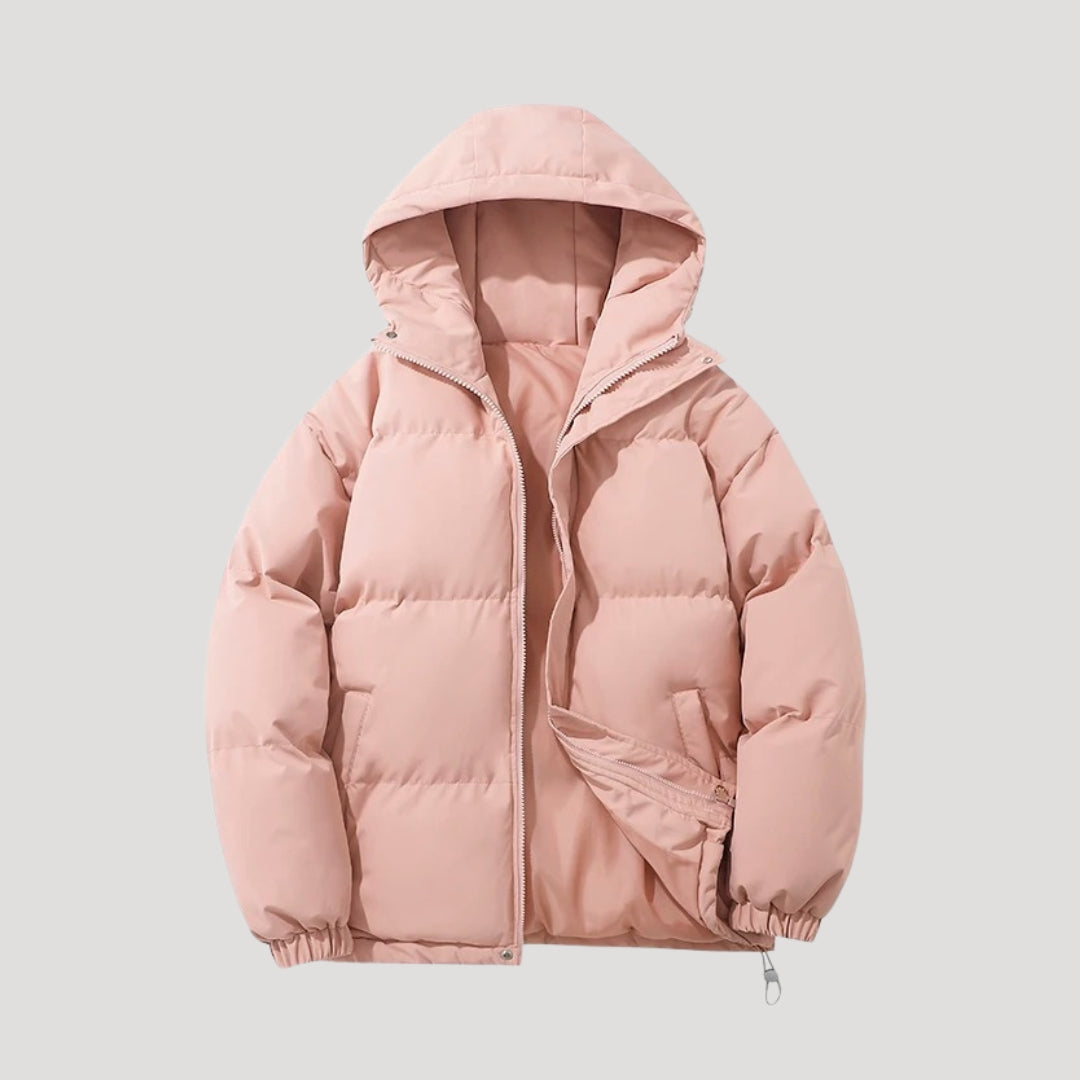 Long Puffer Jacket for Women with Hood - Water-Resistant Winter Jacket