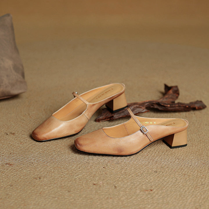 Ava | Leather Mules