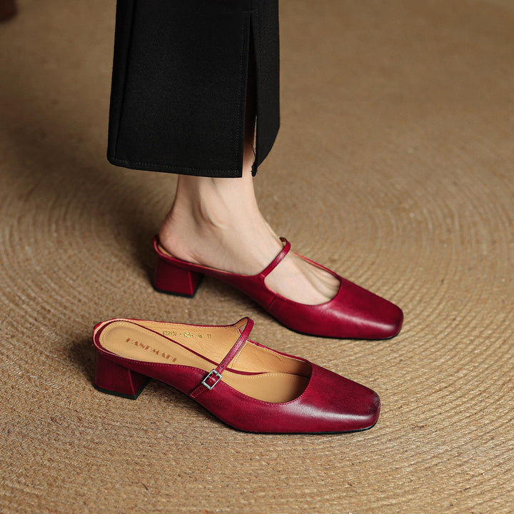 Ava | Leather Mules