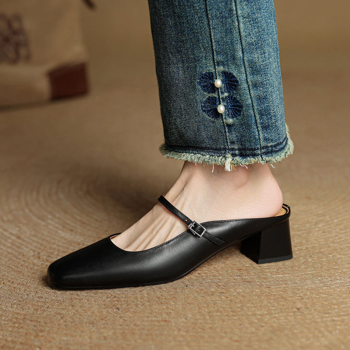 Ava | Leather Mules