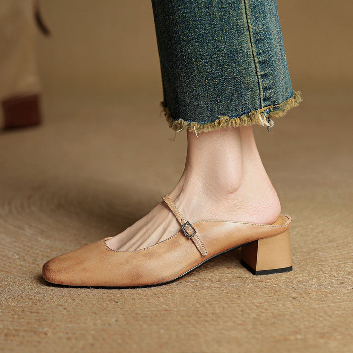 Ava | Leather Mules