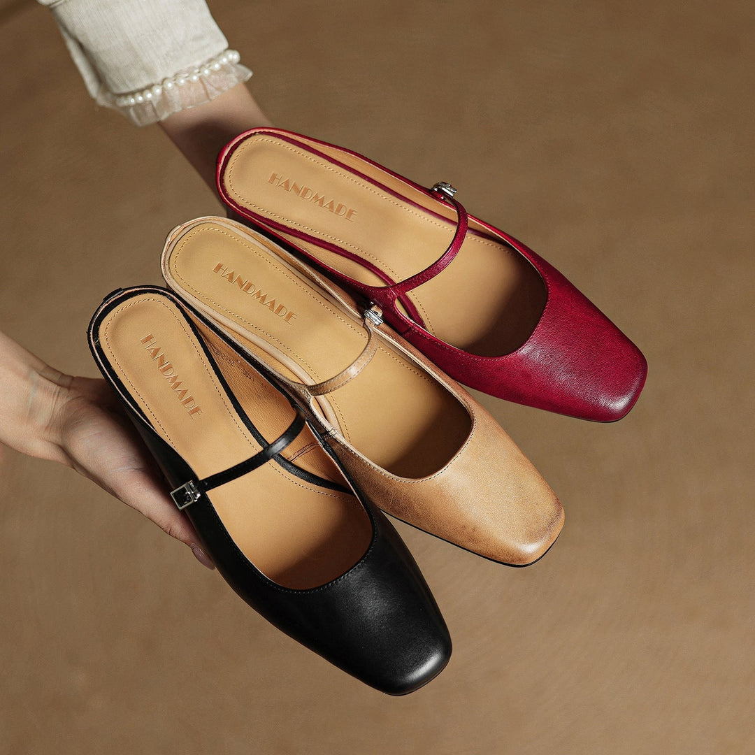 Ava | Leather Mules