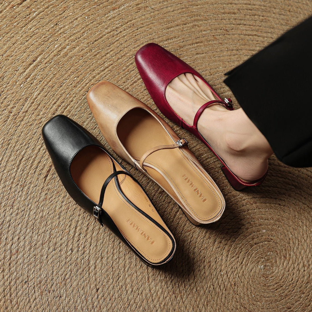 Ava | Leather Mules
