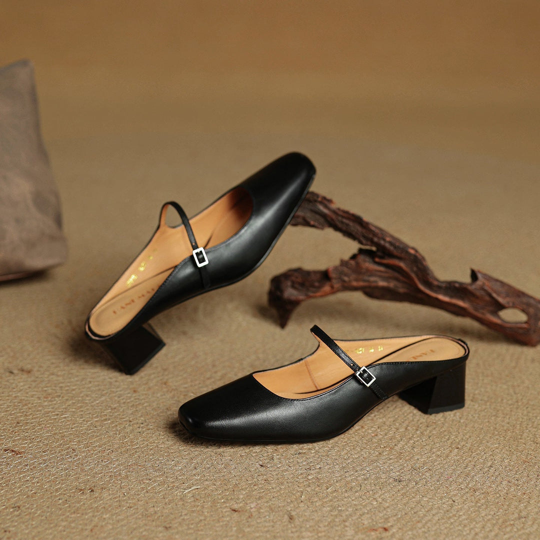Ava | Leather Mules