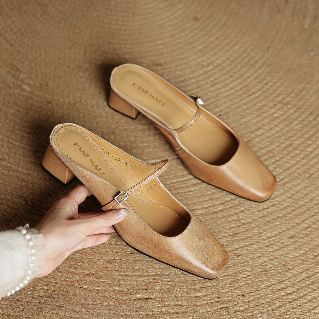 Ava | Leather Mules