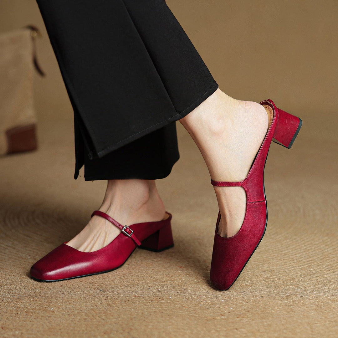 Ava | Leather Mules