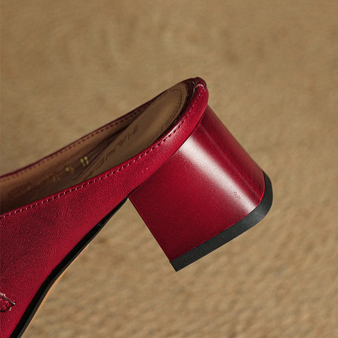 Ava | Leather Mules