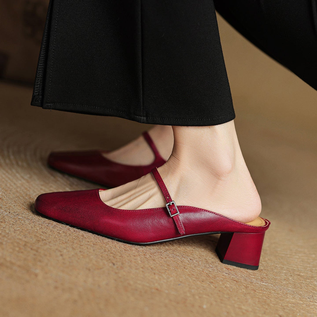 Ava | Leather Mules