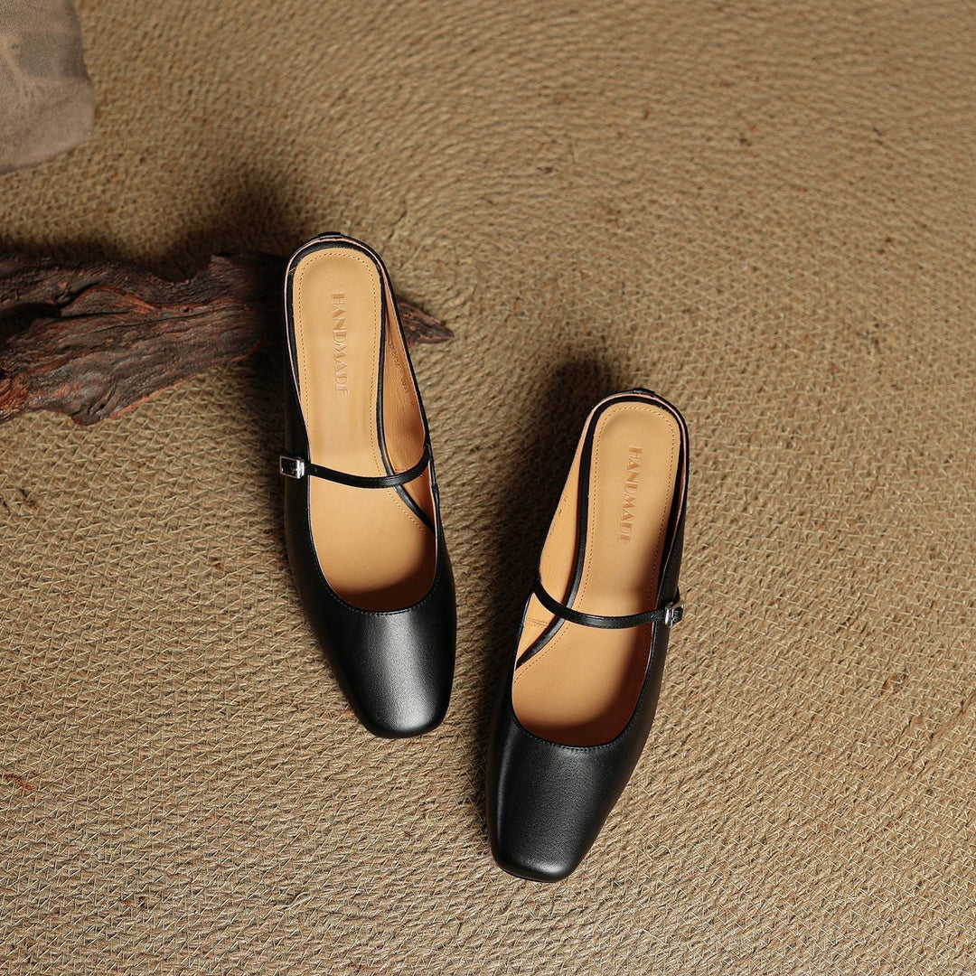 Ava | Leather Mules