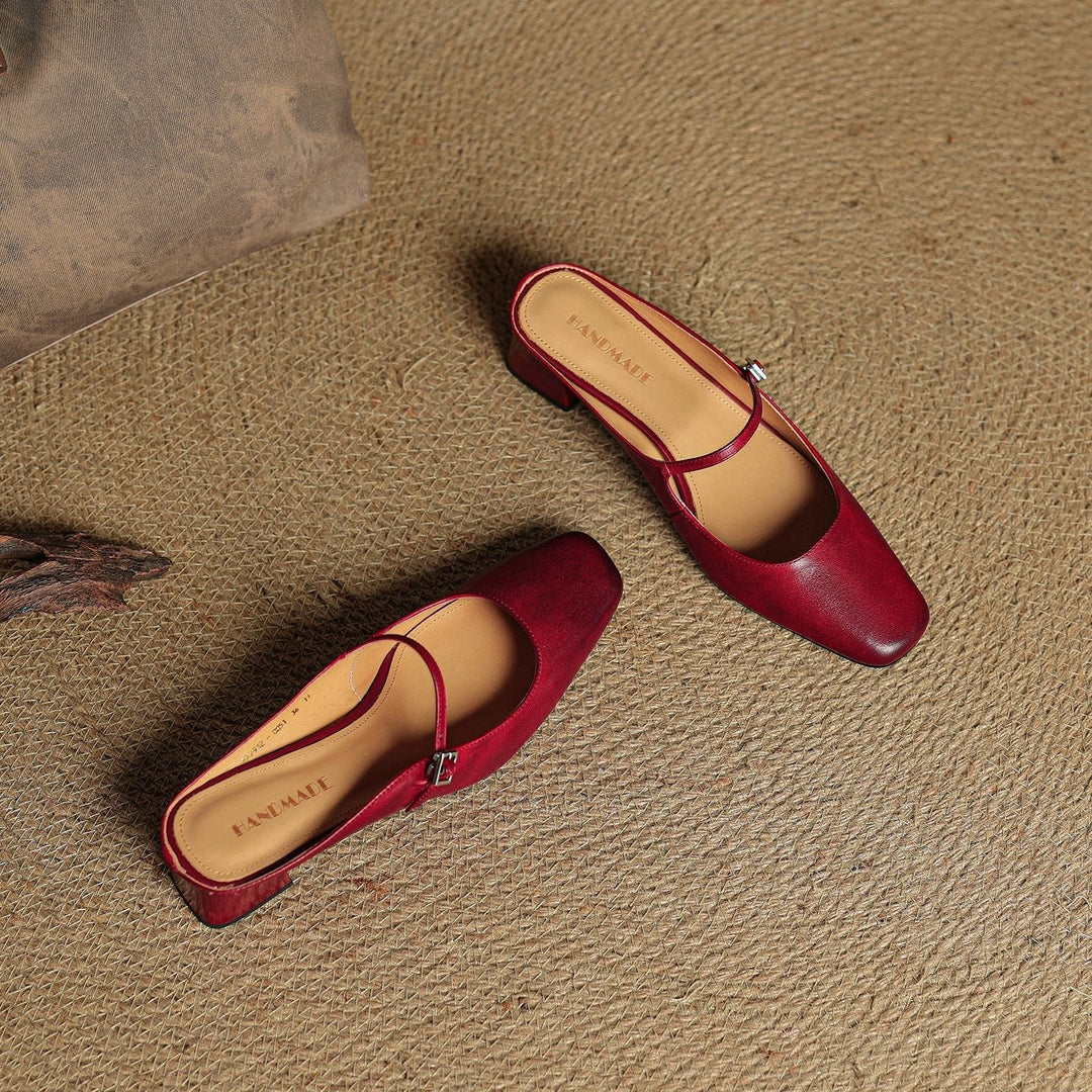 Ava | Leather Mules