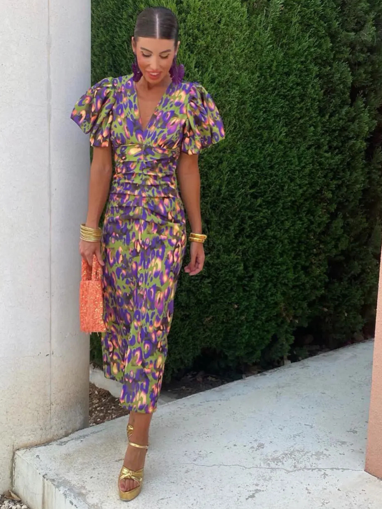 Violet & Grace™ | Vivid Pleated Midi Dress