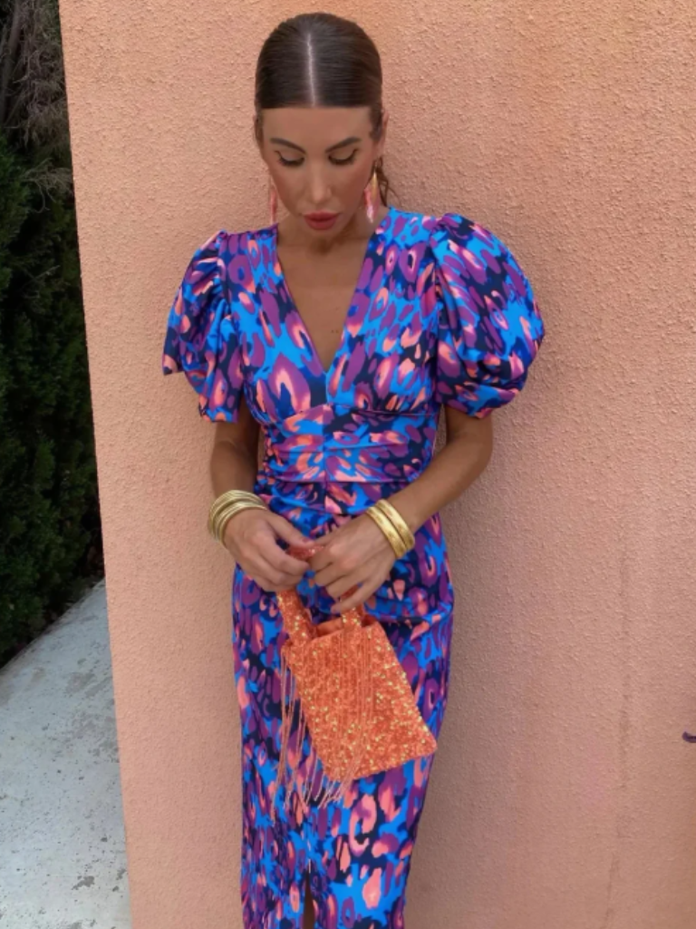 Violet & Grace™ | Vivid Pleated Midi Dress