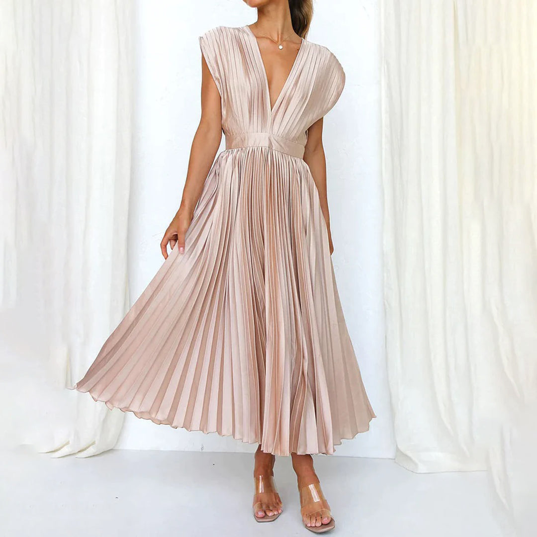 Violet & Grace™ | Timeless Pleated Midi Dress