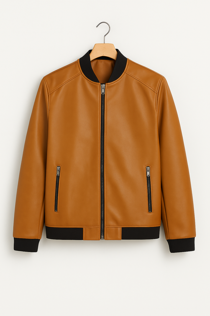 Men's jacket – Retro art with stand-up collar & fashionable