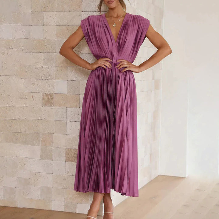 Violet & Grace™ | Timeless Pleated Midi Dress