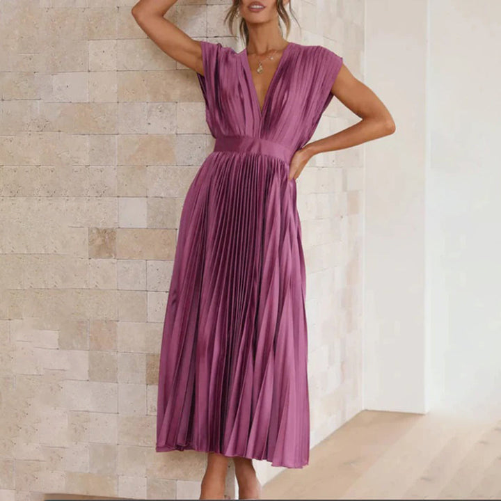 Violet & Grace™ | Timeless Pleated Midi Dress