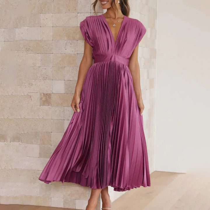 Violet & Grace™ | Timeless Pleated Midi Dress