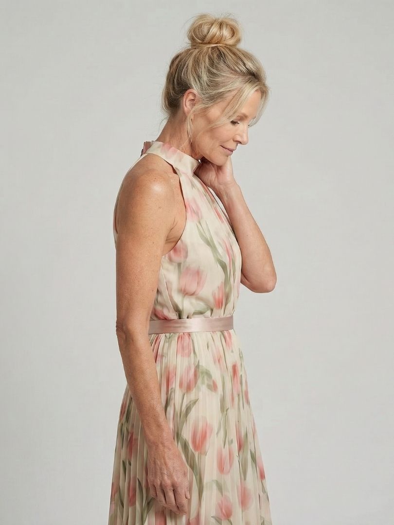 Violet & Grace™ | Halter Neck Floral Midi Dress