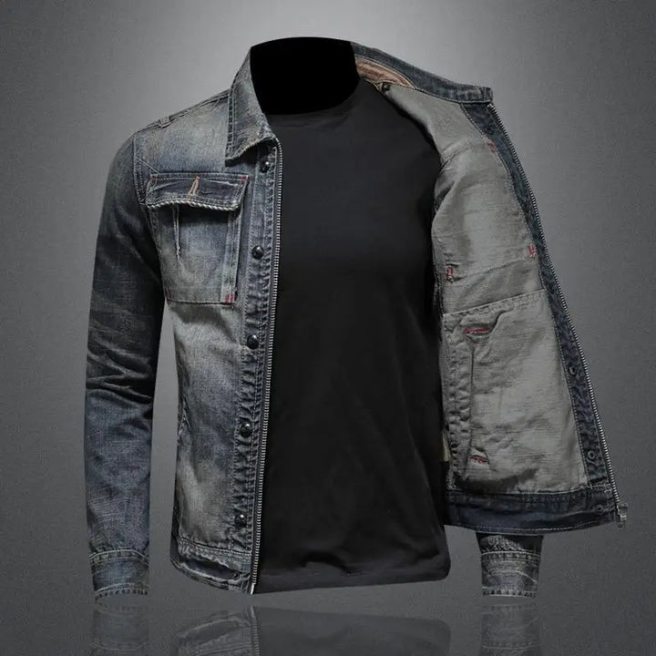 Clark™ | Retro Denim Jacket with Vintage Charm and Durable Design