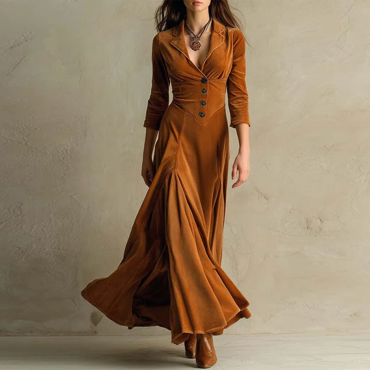Eliza | Flowing Velvet Maxi Dress
