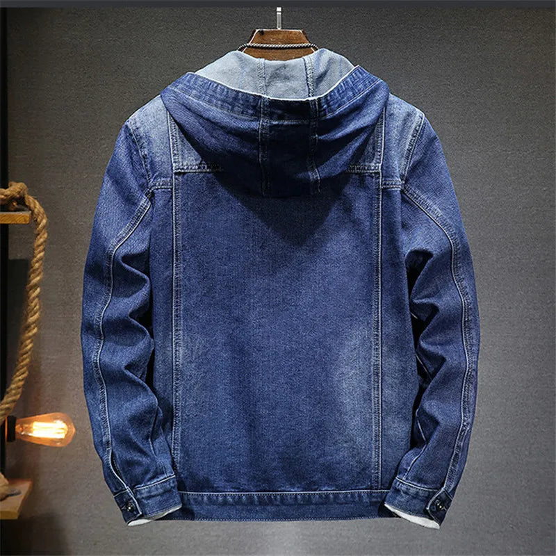 Denim Fusion Hoodie Jacket