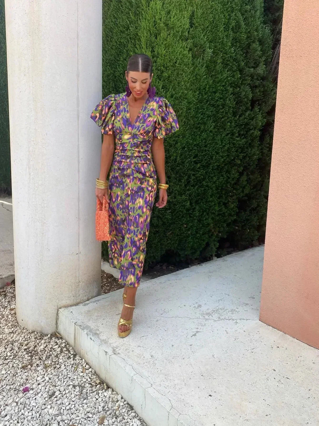 Violet & Grace™|Dress with Puff Sleeves