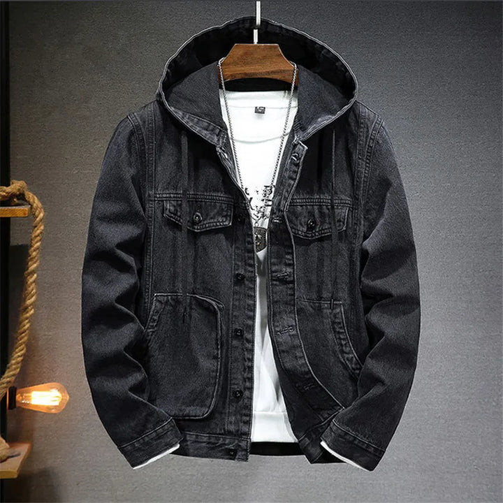 Denim Fusion Hoodie Jacket