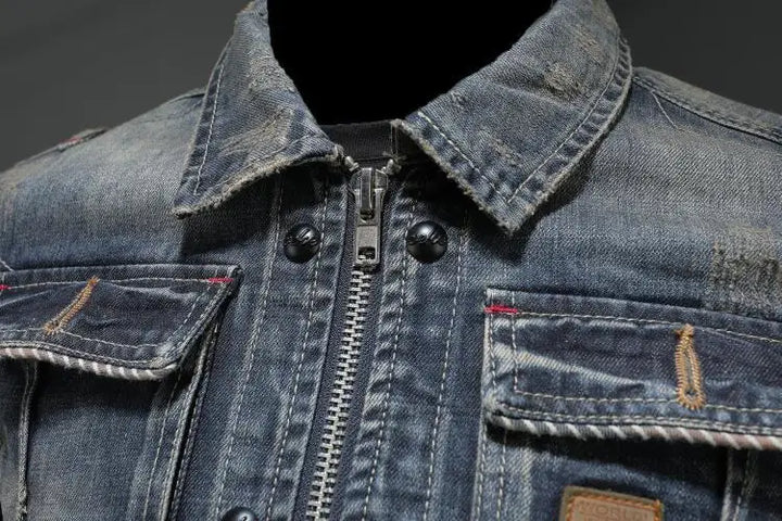 Clark™ | Retro Denim Jacket with Vintage Charm and Durable Design