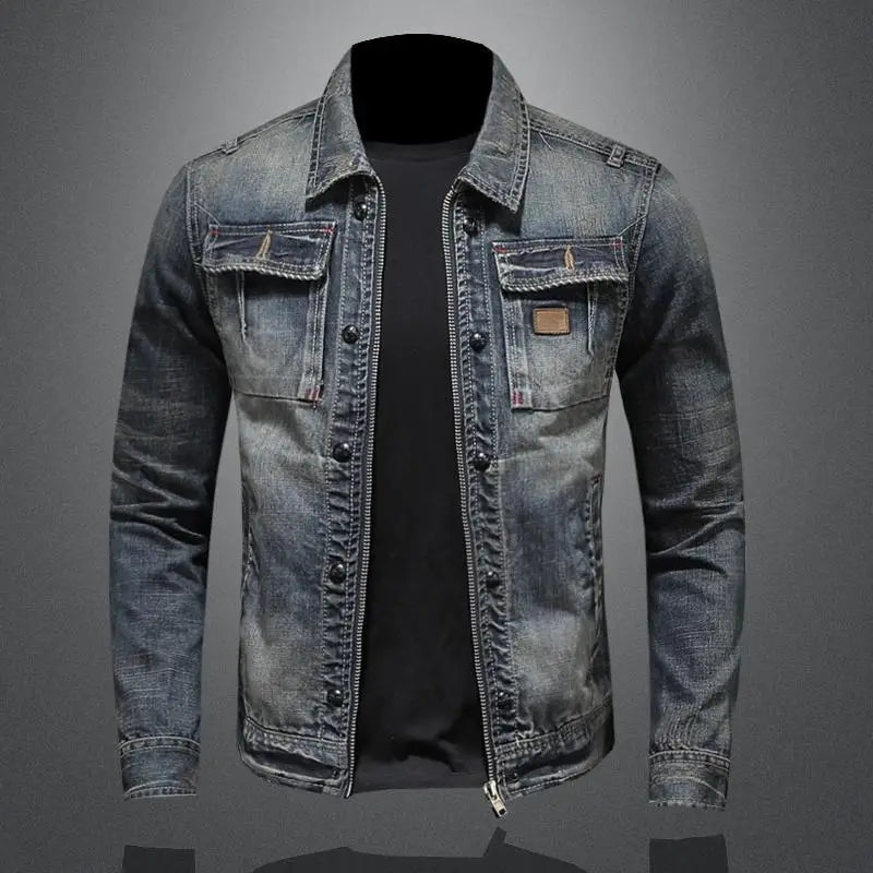 Clark™ | Retro Denim Jacket with Vintage Charm and Durable Design
