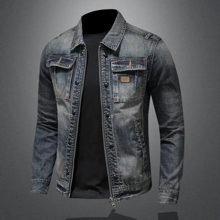 Clark™ | Retro Denim Jacket with Vintage Charm and Durable Design