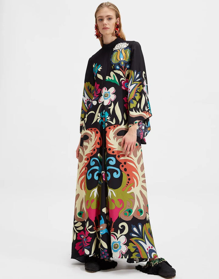 Sculpted Elegance™ Floral Maxi Dress