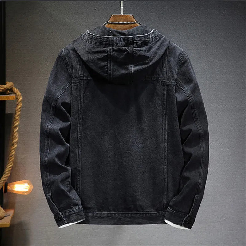 Denim Fusion Hoodie Jacket