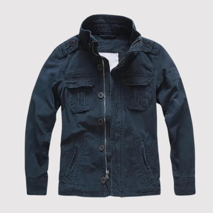 Classic Men's Retro Jacket | Breathable Design and Multiple Pockets