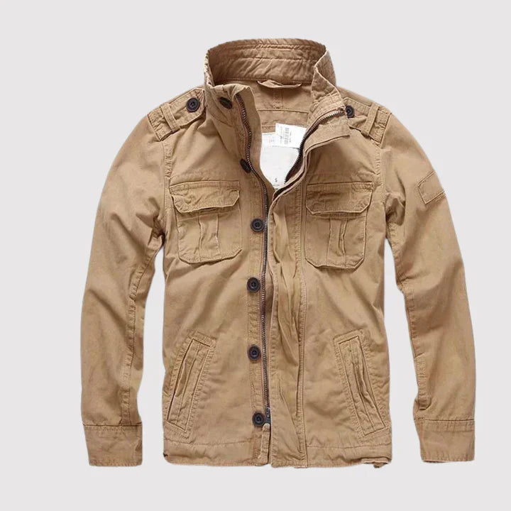 Classic Men's Retro Jacket | Breathable Design and Multiple Pockets