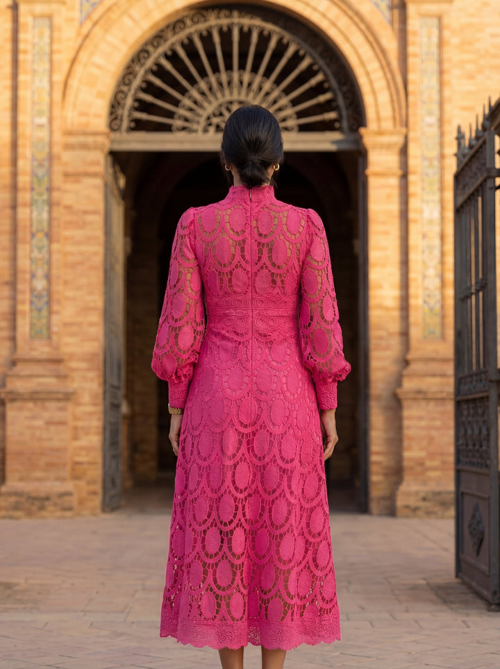 Turtleneck Dress for Women - Long Sleeve Knee Length Elegant Dress