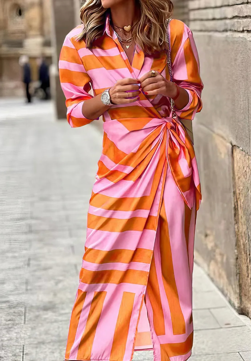 Violet & Grace™| Printed Wrap Dress