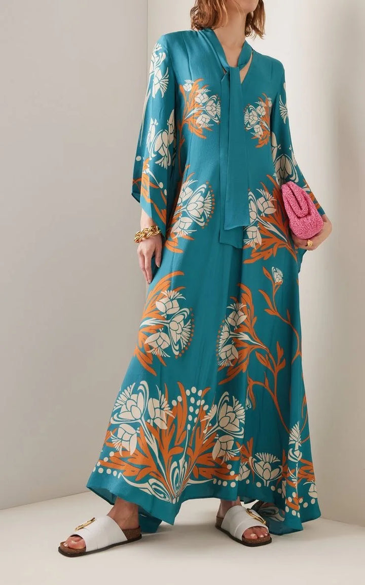 Sculpted Elegance™ Floral Maxi Dress