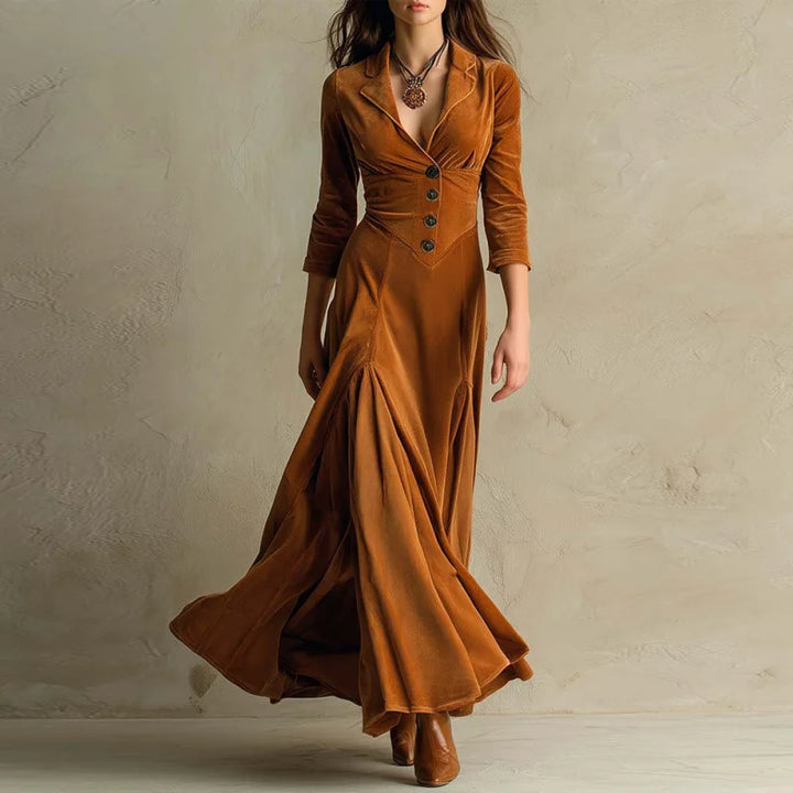 Eliza | Flowing Velvet Maxi Dress