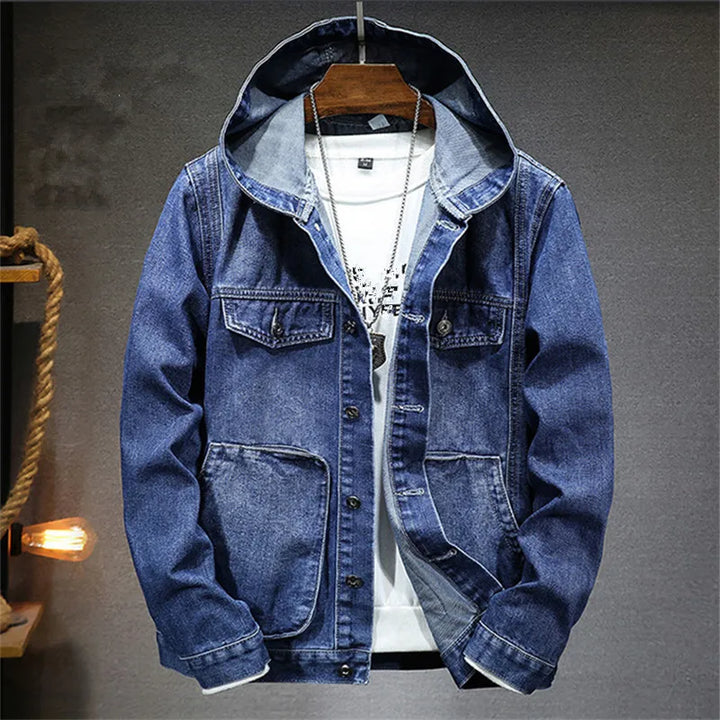 Denim Fusion Hoodie Jacket