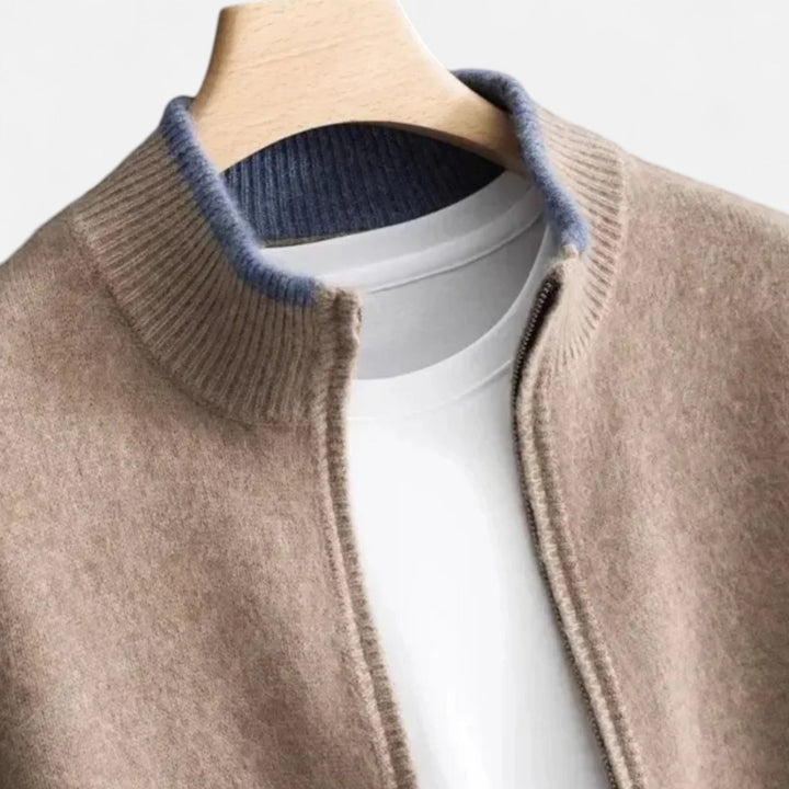 Men’s Merino Wool Mock Neck Sweater