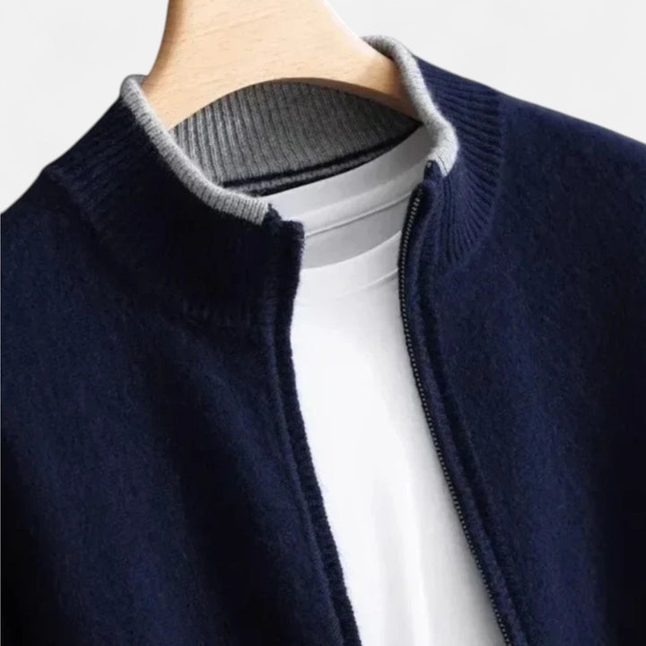 Men’s Merino Wool Mock Neck Sweater