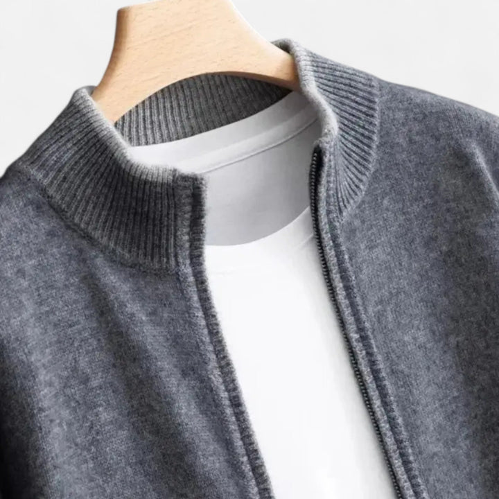 Men’s Merino Wool Mock Neck Sweater