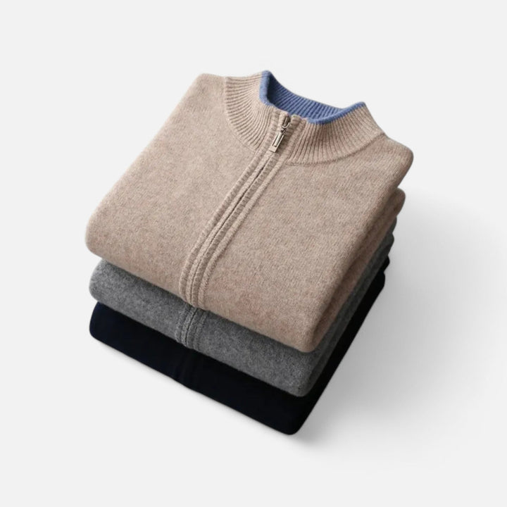 Men’s Merino Wool Mock Neck Sweater